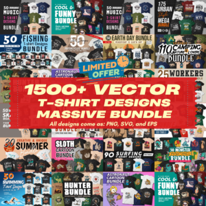 T-shirt Designs Vector Massive Bundle
