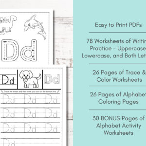 Fun Alphabet Tracing & Coloring Worksheets for Kids