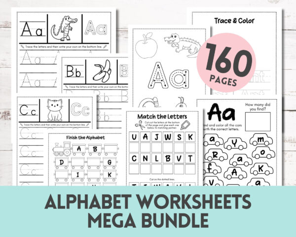 Fun Alphabet Tracing & Coloring Worksheets for Kids
