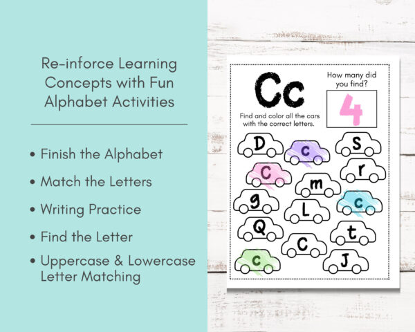 Fun Alphabet Tracing & Coloring Worksheets for Kids